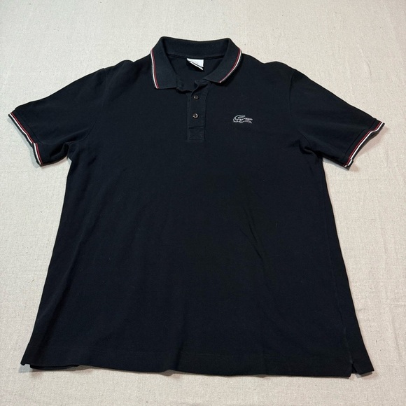 Lacoste Death To Tennis Men’s Polo Size Large (5) Black Short Sleeve - Picture 1 of 5